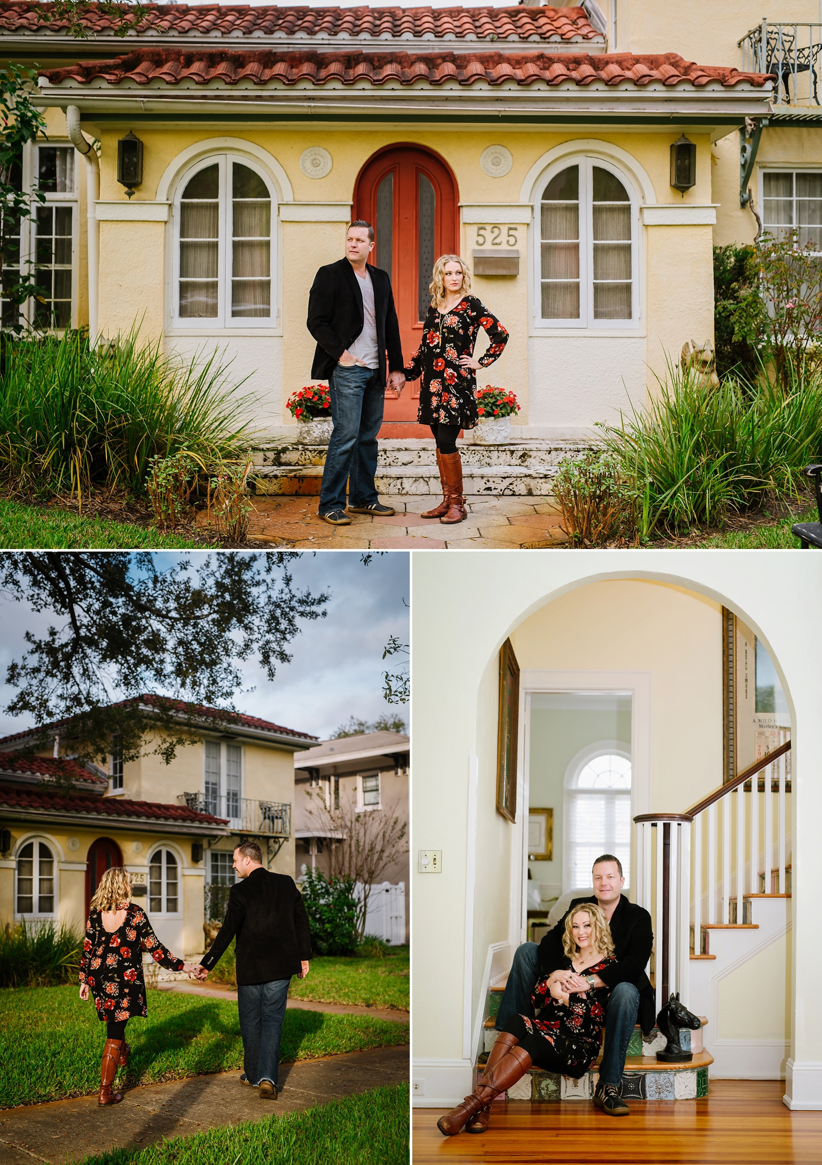 Cozy at home engagement photography tampa